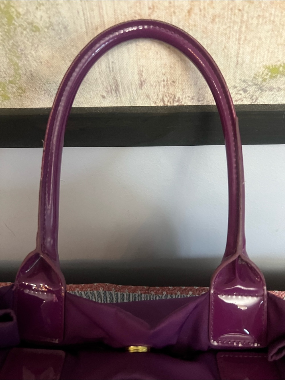 Tory Burch Mini Ella Purple Satchel Bag - Picture 9 of 10